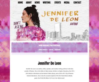 Jenniferdeleonauthor.com(Jennifer De Leon) Screenshot