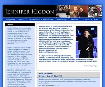 Jenniferhigdon.com(Jennifer Higdon) Screenshot