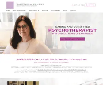 Jenniferkaplantherapy.com(Psychotherapist in Toronto) Screenshot