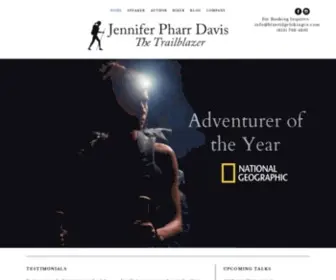 Jenniferpharrdavis.com(Speaker, Author, Hiker and Entrepreneur) Screenshot