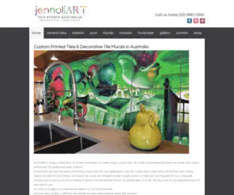 Jennoliart.com.au(Custom Printed Tiles and Decorative Tile Murals in Australia) Screenshot