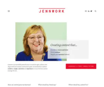 Jennwork.com(Content Strategy That Connects Women) Screenshot