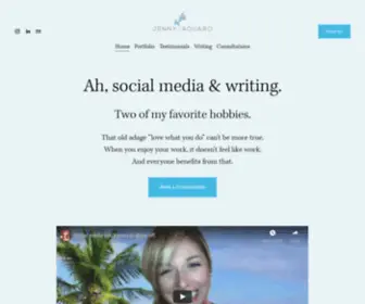 Jennyaquaro.com(Social Media Marketing for Your Local Business) Screenshot