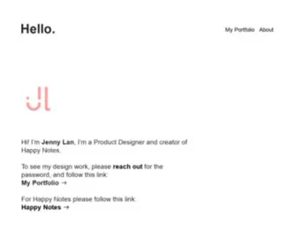Jennylan.design(Jenny's Portfolio) Screenshot