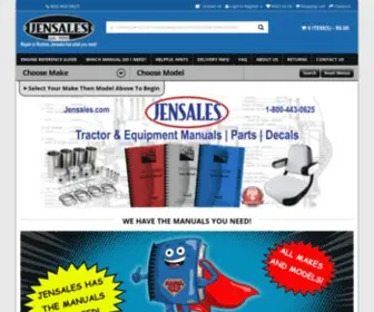 Jensales.com(Tractor Manuals) Screenshot