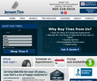 Jensentire.ca(Jensen Tire Sales & Service Ltd) Screenshot