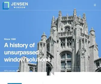 Jensenwindow.com(Commercial windows for Chicago companies) Screenshot