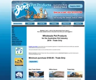 Jenspetproducts.com.au(Wholesale Pet Products and Wholesale Pet Supplies) Screenshot