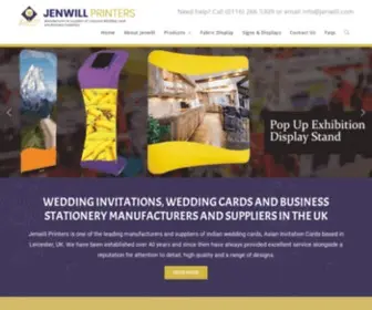 Jenwill.com(Jenwill Wedding Cards UK) Screenshot