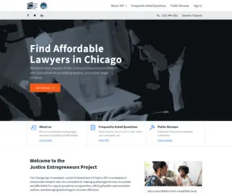 Jepchicago.org(Find affordable lawyers in Chicago) Screenshot