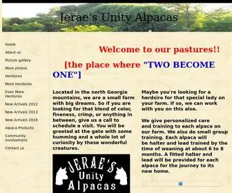 Jeraesunityalpaca.com(Jerae's Unity Alpacas) Screenshot