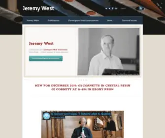 Jeremywest.co.uk(Jeremy West is a professional cornett (cornetto)) Screenshot