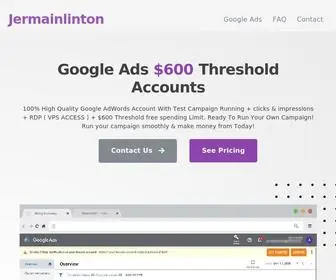 Jermainlinton.com(Get High Quality Google Adwords account In Cheap Rate) Screenshot