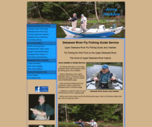 Jerryhadden.com(Upper Delaware River Fly Fishing Guide Service) Screenshot