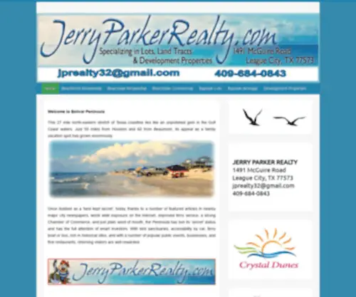 Jerryparkerrealty.com(Bolivar Peninsula) Screenshot