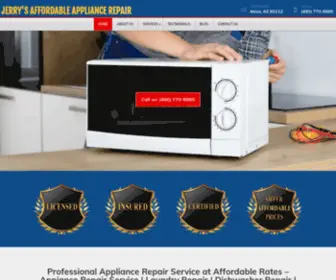 Jerrysaffordableappliancerepair.com(We are Jerry's Affordable Appliance Repair and) Screenshot