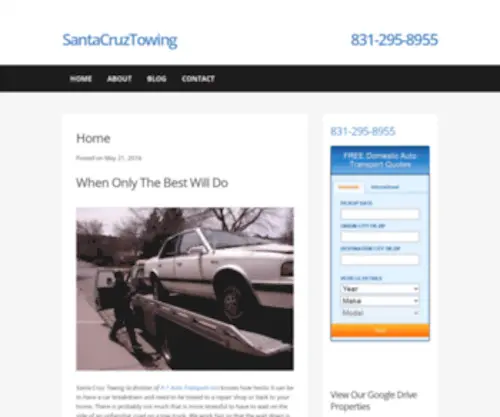 Jerrysautomotiveandtowing.com(Local Towing Services in Santa Cruz California) Screenshot