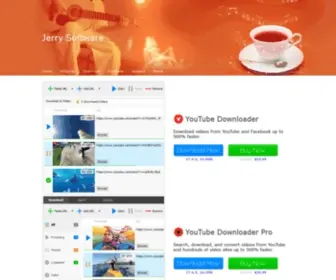 Jerrysoftware.com(Download videos from YouTube and Facebook up to 500% faster) Screenshot
