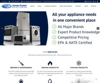 Jerseycoastappliance.com(Appliance Store & Appliance Repair) Screenshot