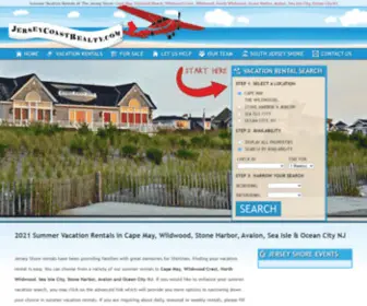 Jerseycoastrealty.com(Summer Vacation Rentals) Screenshot