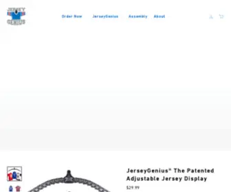 Jerseygenius.com(Our patented jersey hanger) Screenshot
