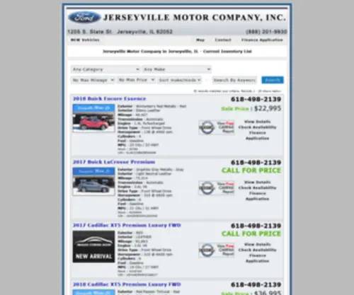 Jerseyvillemotorcompany.com(Jerseyville Motor Company in Jerseyville) Screenshot