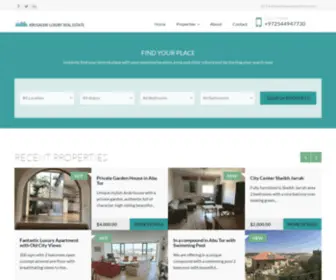 Jerusalemluxury.com(We will help you find luxury apartments in Jerusalem for short and long term stays) Screenshot