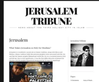 Jerusalemtribune.com(News About the Third Holiest City in Islam) Screenshot