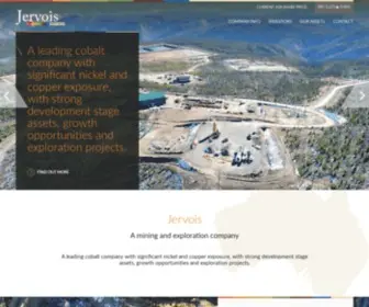 Jervoismining.com.au(A mining and exploration company) Screenshot