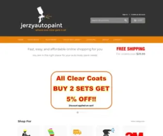 Jerzyautopaint.com(Shopping for All Your Auto Body Needs) Screenshot