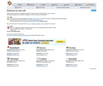 Jes-Soft.com(Basketball, Football, Hockey, Soccer, Volleyball, Baseball and Water polo plays, drills and software) Screenshot