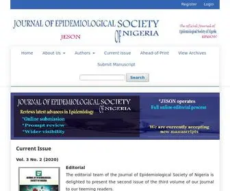 Jeson.org.ng(Journal of Epidemiological Society of Nigeria) Screenshot