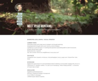 Jessemontano.com(Meet Jesse Montano. An analog individual stewarding brands through an inc) Screenshot