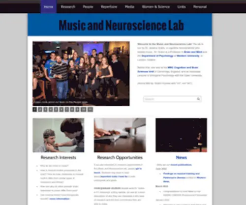 Jessicagrahn.com(Music and Neuroscience Lab Home) Screenshot