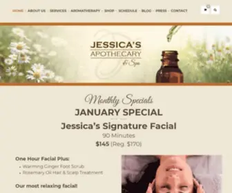 Jessicasapothecary.com(Jessica's Apothecary & Spa) Screenshot