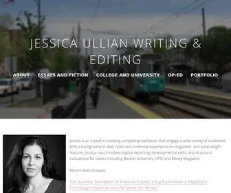 Jessicaullian.com(JESSICA ULLIAN WRITING & EDITING) Screenshot