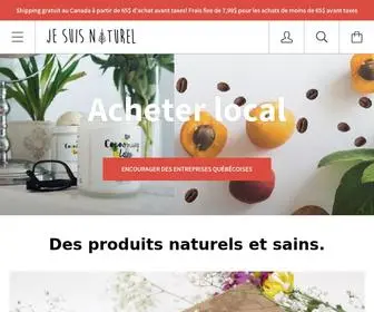 Jesuisnaturel.ca(C'est LA boutique en ligne qui offre de vrais produits naturels) Screenshot