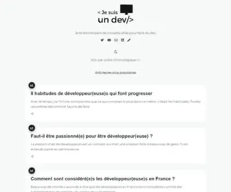 Jesuisundev.com(Je suis un dev) Screenshot