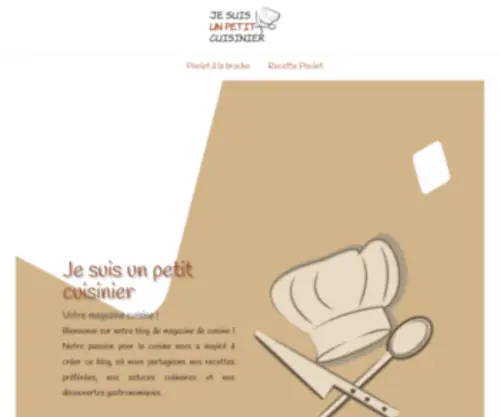 Jesuisunpetitcuisinier.fr(Page d'accueil) Screenshot
