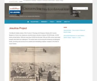 Jesuitica.be(Facilitating academic research on our Jesuitica book collections) Screenshot