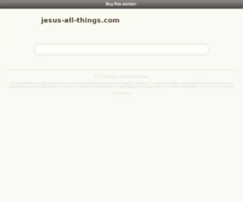 Jesus-ALL-Things.com(Jesus all things) Screenshot