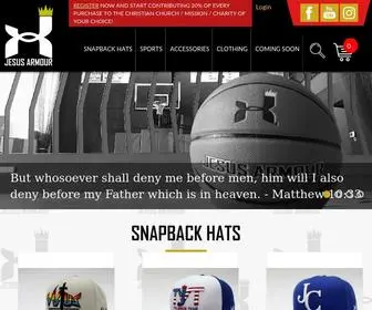 Jesus-Armour.com(Christian Hats) Screenshot