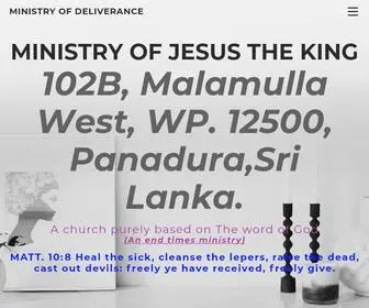 Jesus-Theking.org(MINISTRY OF DELIVERANCE) Screenshot