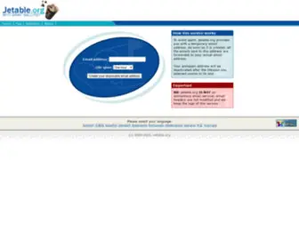 Jetable.org(Create jetable email address to avoid spam) Screenshot