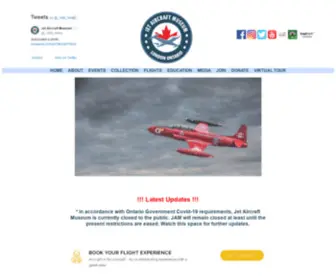 Jetaircraftmuseum.ca(Jet Aircraft Museum) Screenshot