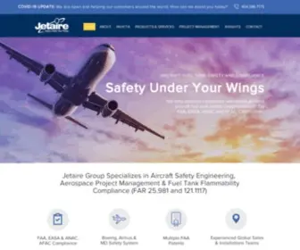 Jetairegroup.com(Aircraft Fire Mitigation) Screenshot