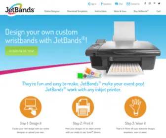 Jetbands.com(Print at Home Full Colored Tyvek Wristbands) Screenshot