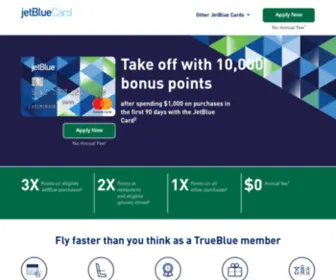 Jetbluecard.com(Apply for the JetBlue Card) Screenshot