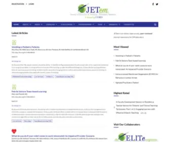 Jetem.org(Journal of Education and Teaching Emergency Medicine) Screenshot