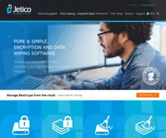Jetico.com(Encryption Software & Wiping Software) Screenshot